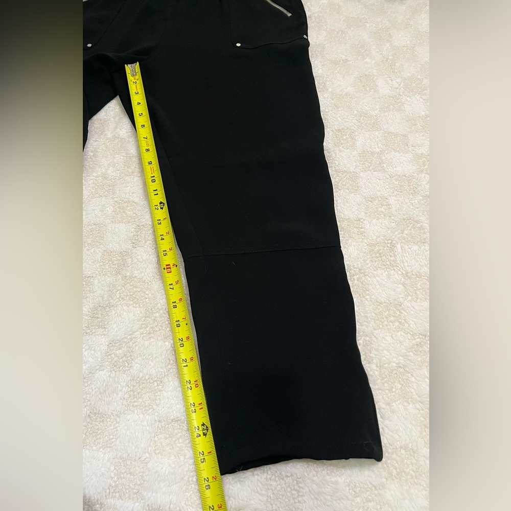 Women’s MICHAEL MICHAEL KORS Cady Utility Jumpsuit in Black • Large - Picture 13 of 16